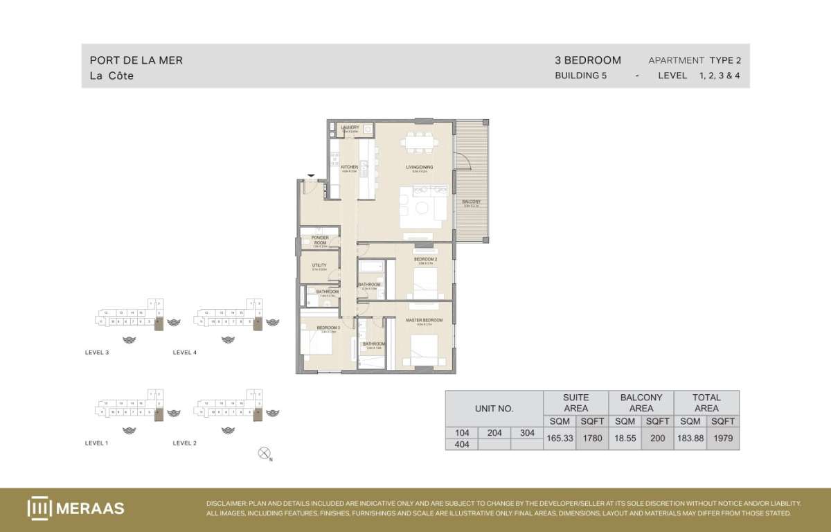 Type 2 - Unit 102,204,304,404